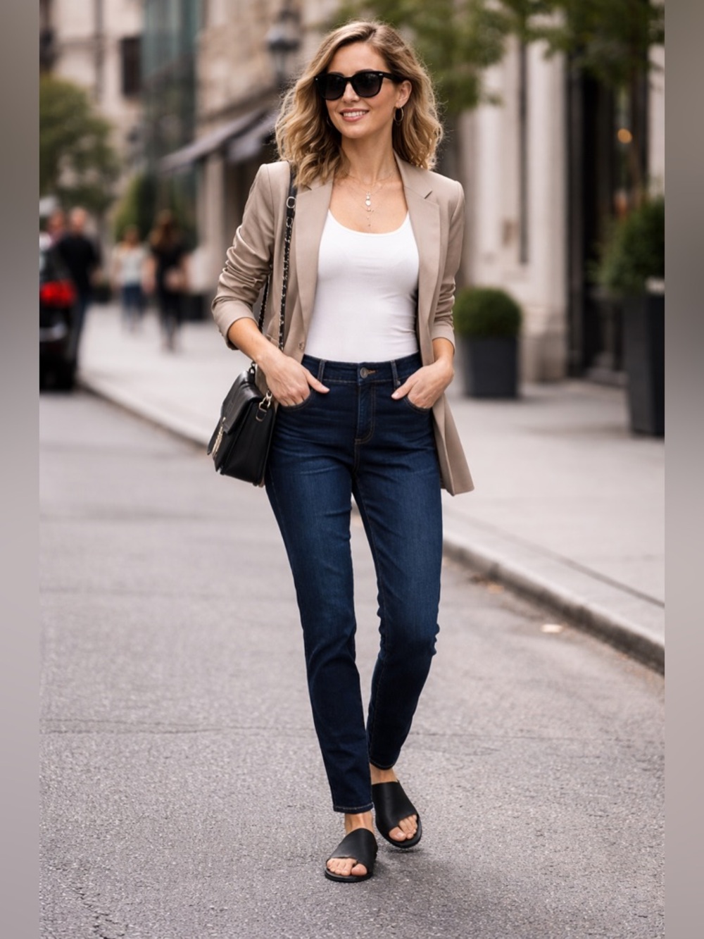 KUT FROM THE KLOTH Women's CATHERINE BOYFRIEND Dark Blue Denim Jeans 14 - Picture 2 of 8